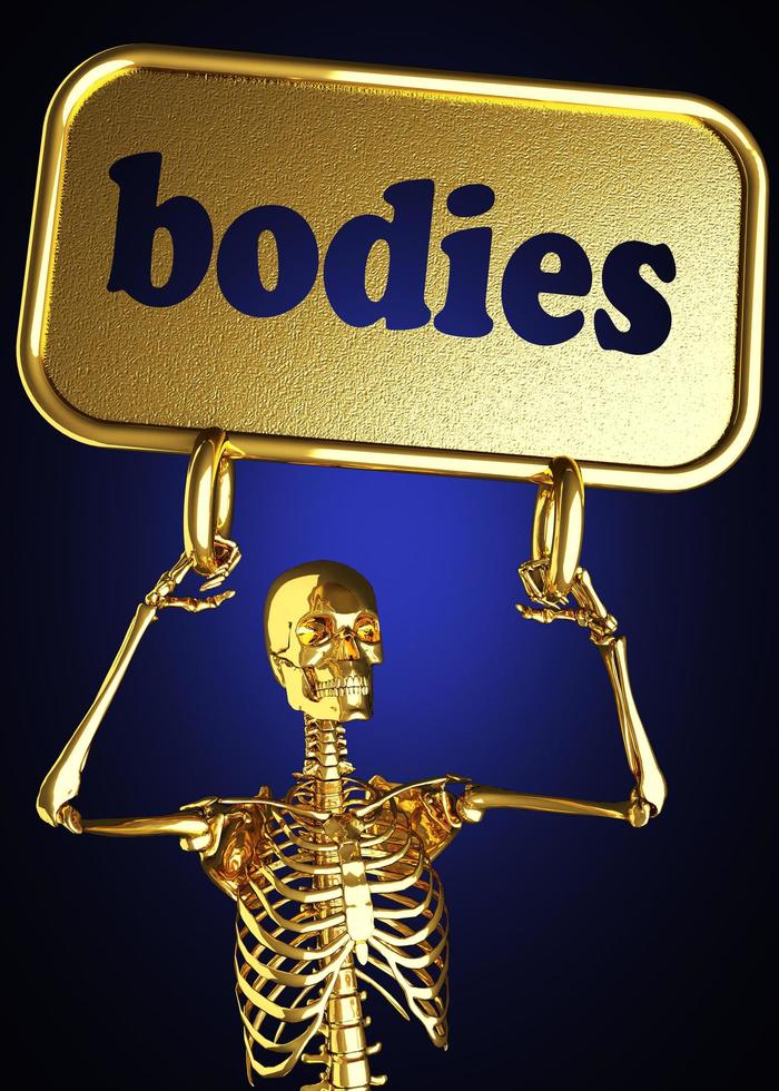 parola dei corpi e scheletro d'oro foto