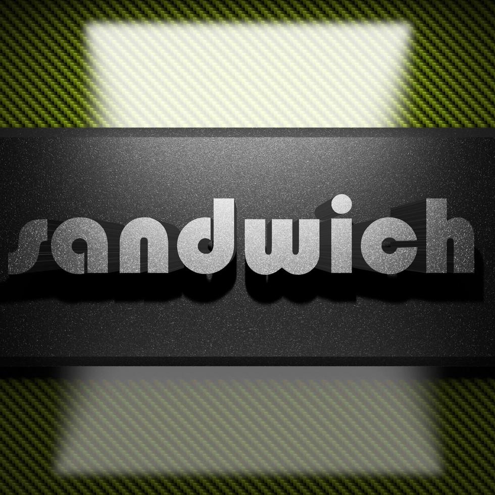 sandwich parola di ferro sul carbonio foto