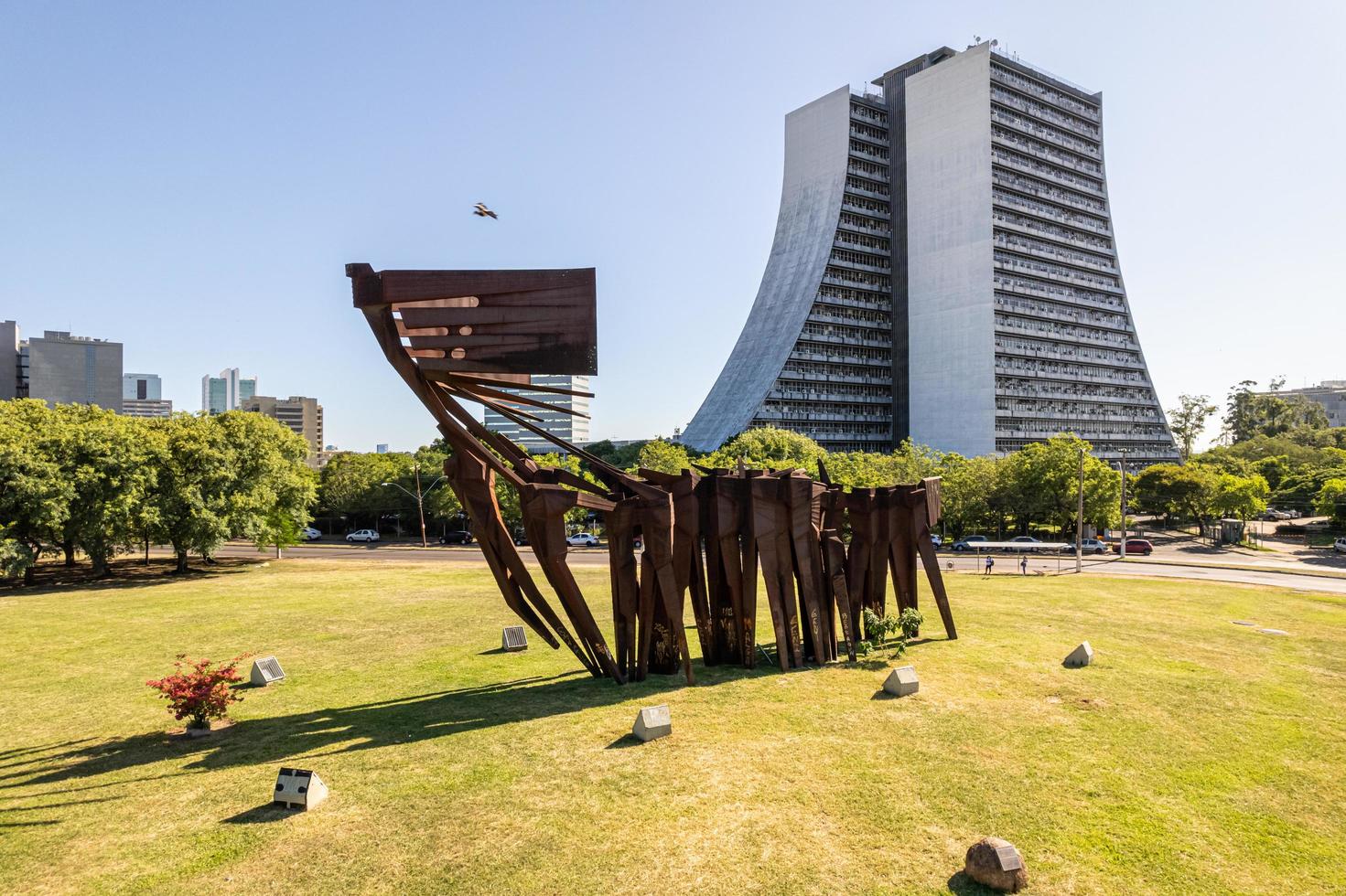 brasile, maggio 2019 - veduta aerea di porto alegre foto