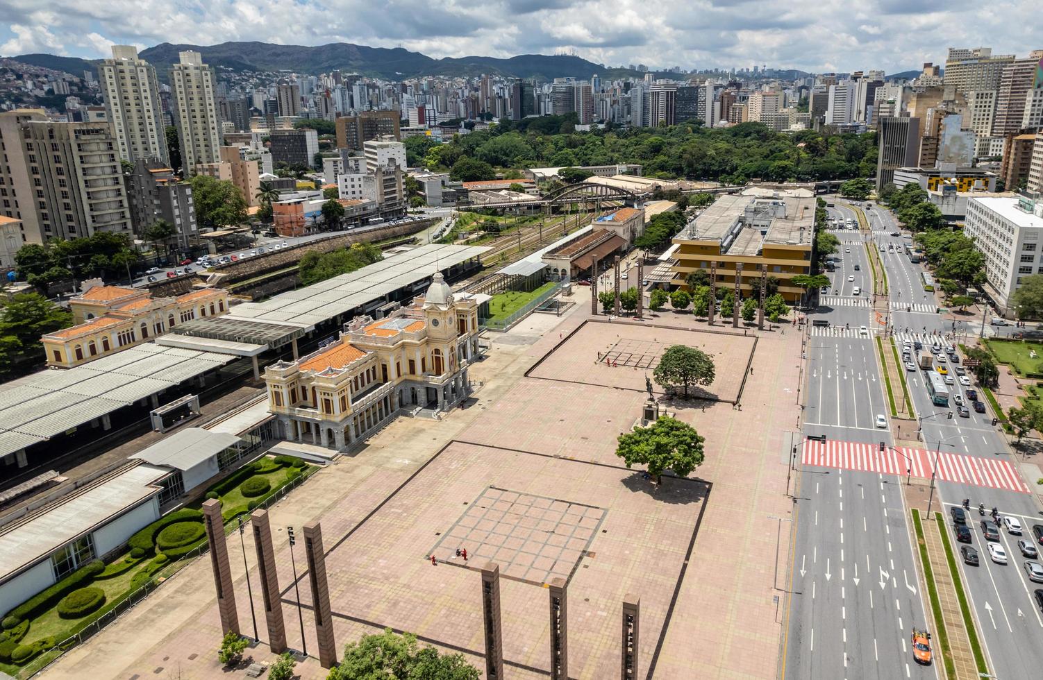 minas gerais, brasile, aprile 2020 - praca d estacao foto