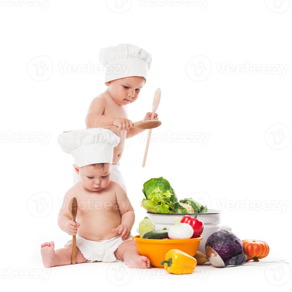 i piccoli chef cucinano foto