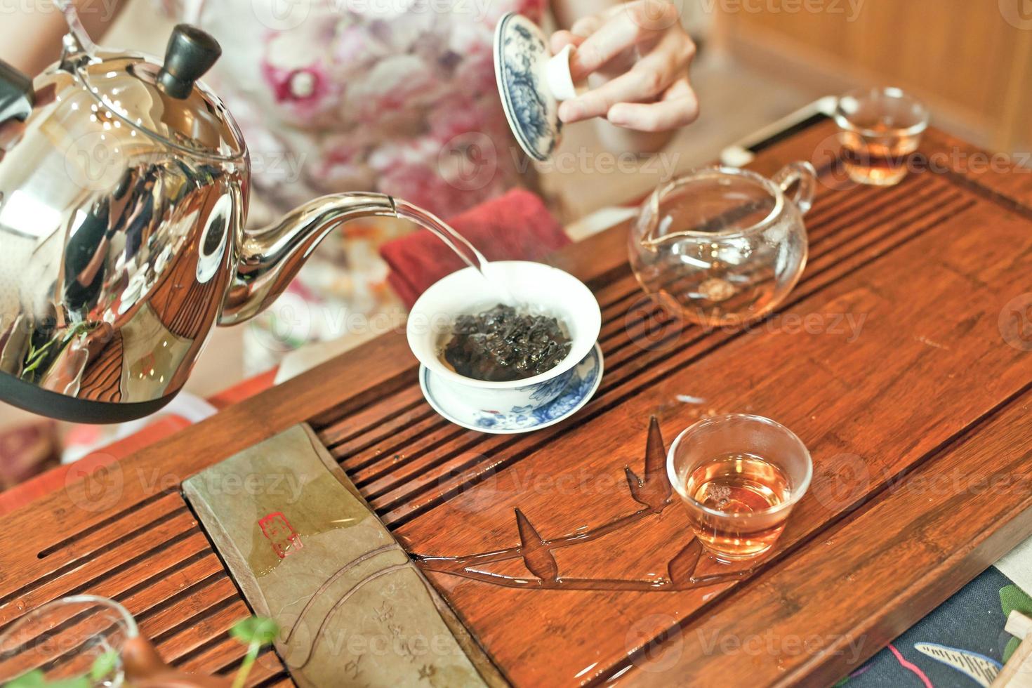 la cerimonia del tè cinese foto