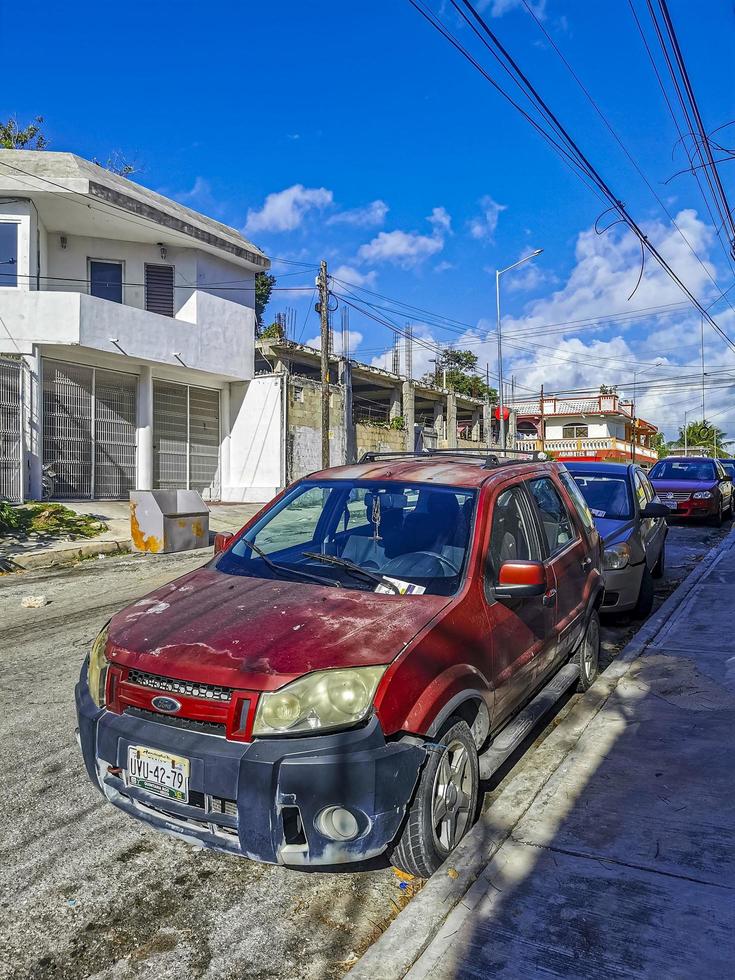 playa del carmen quintana roo mexico 2022 strada tipica e paesaggio urbano di playa del carmen mexico. foto