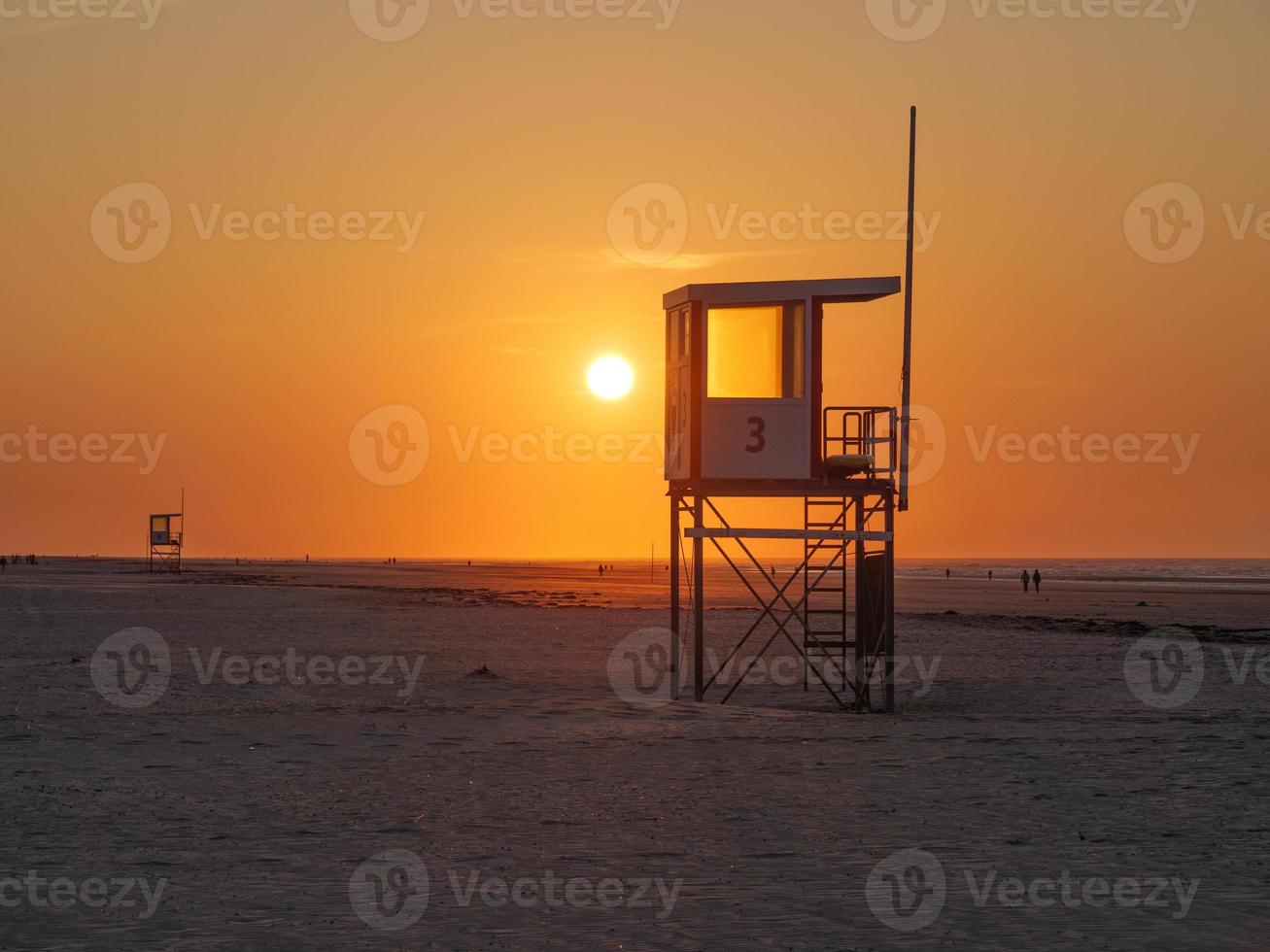 tramonto sull'isola di juist foto