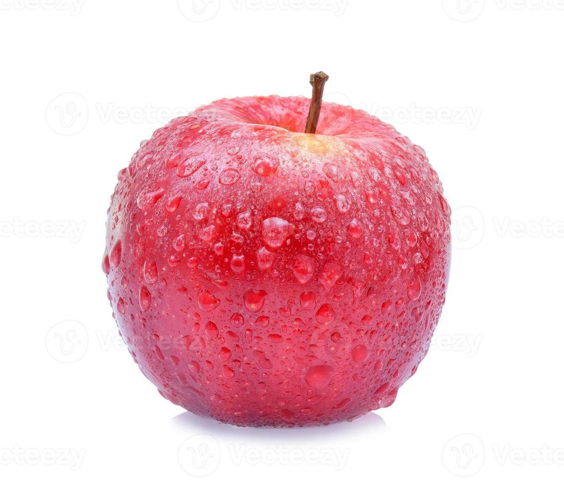 mele di gala con gocce d'acqua su sfondo bianco foto