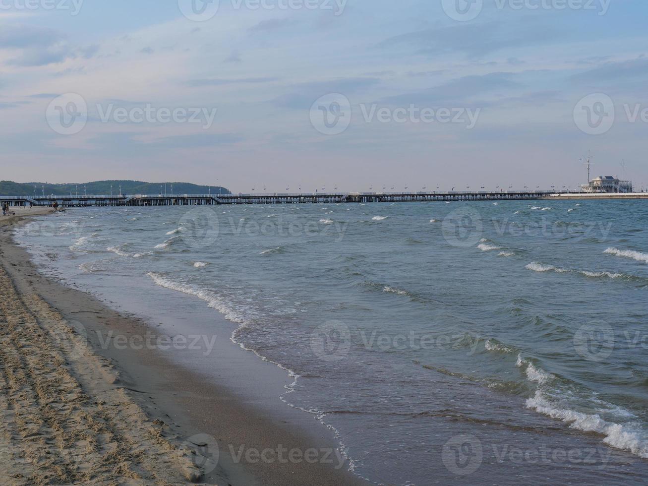 la spiaggia di Sopot in Polonia foto