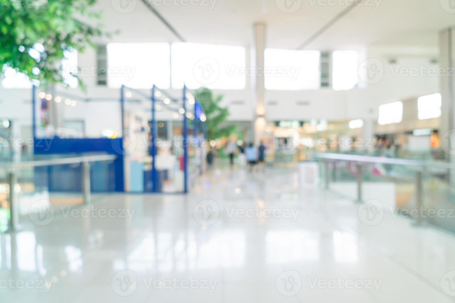 centro commerciale sfocato astratto e negozio al dettaglio per lo sfondo foto