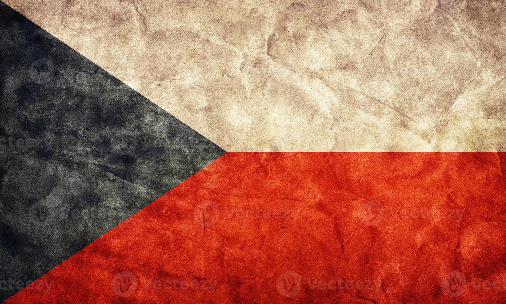 bandiera del grunge della repubblica ceca. oggetto della mia collezione di bandiere vintage e retrò foto