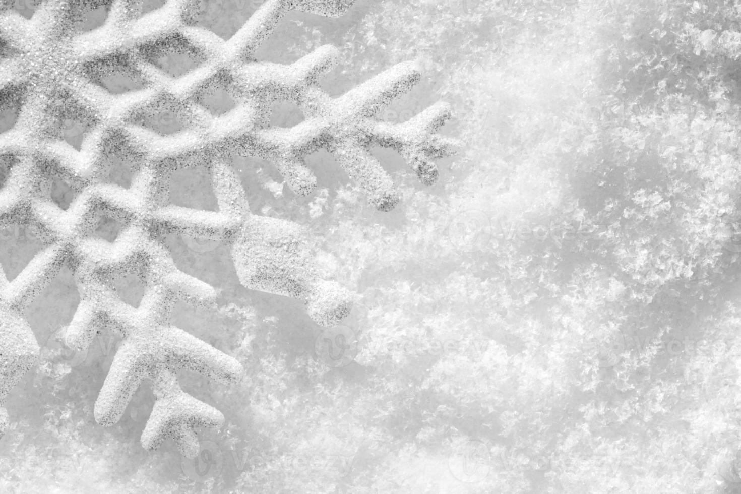 inverno, sfondo di natale. fiocco di neve sulla neve foto