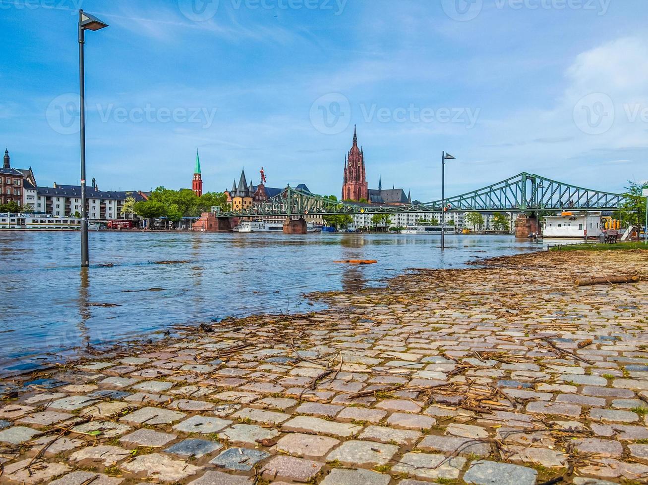 alluvione principale del fiume hdr a francoforte sul meno foto