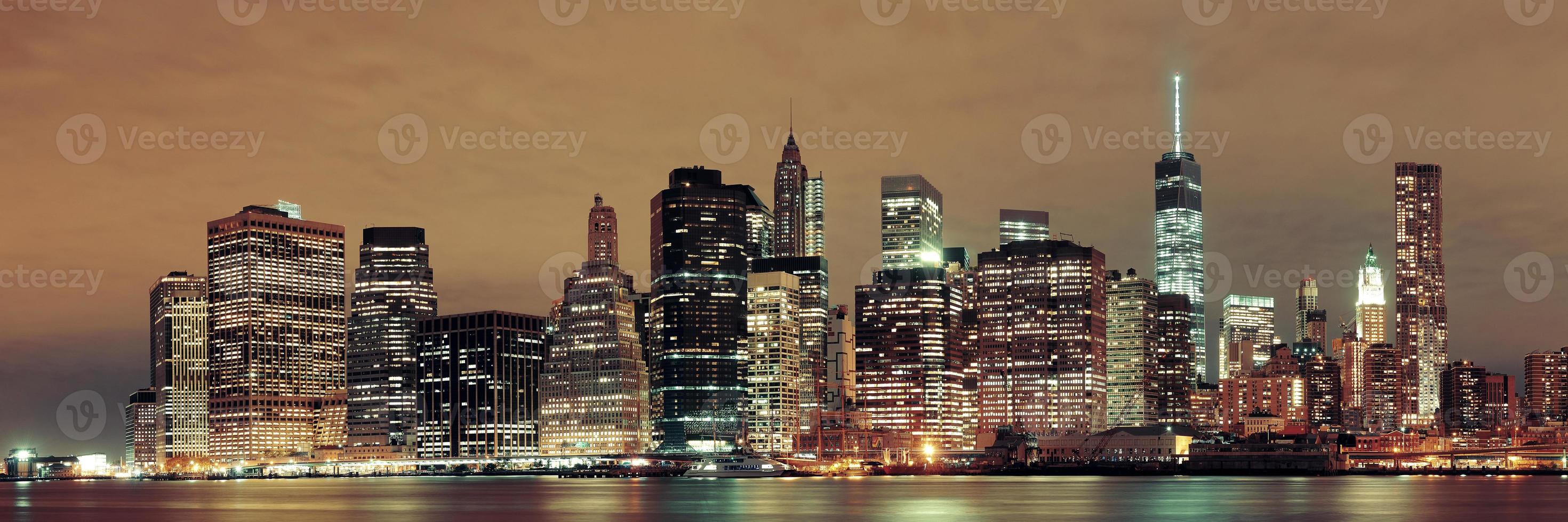 Manhattan di notte foto