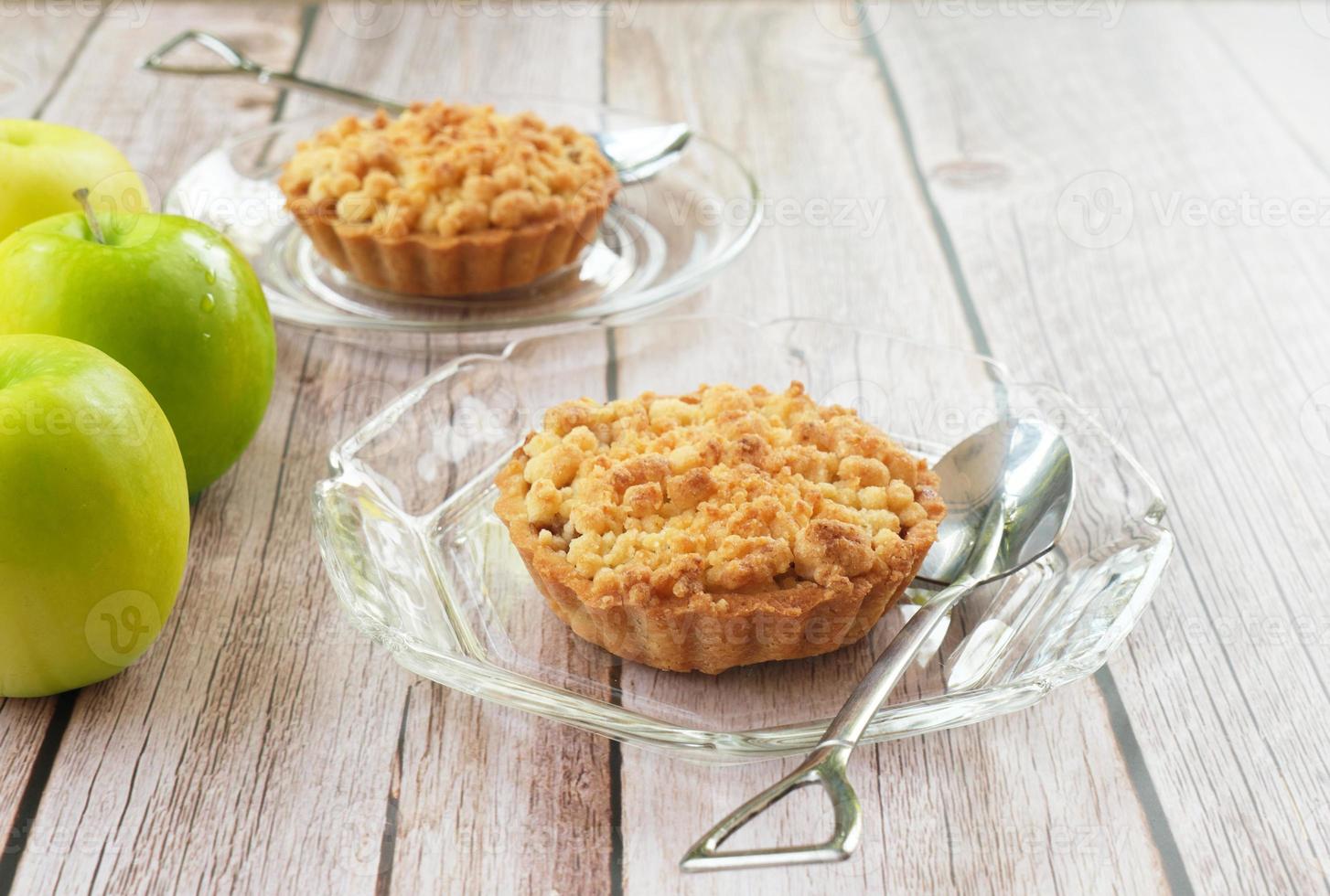 crostata con crumble di mele dolce e deliziosa foto