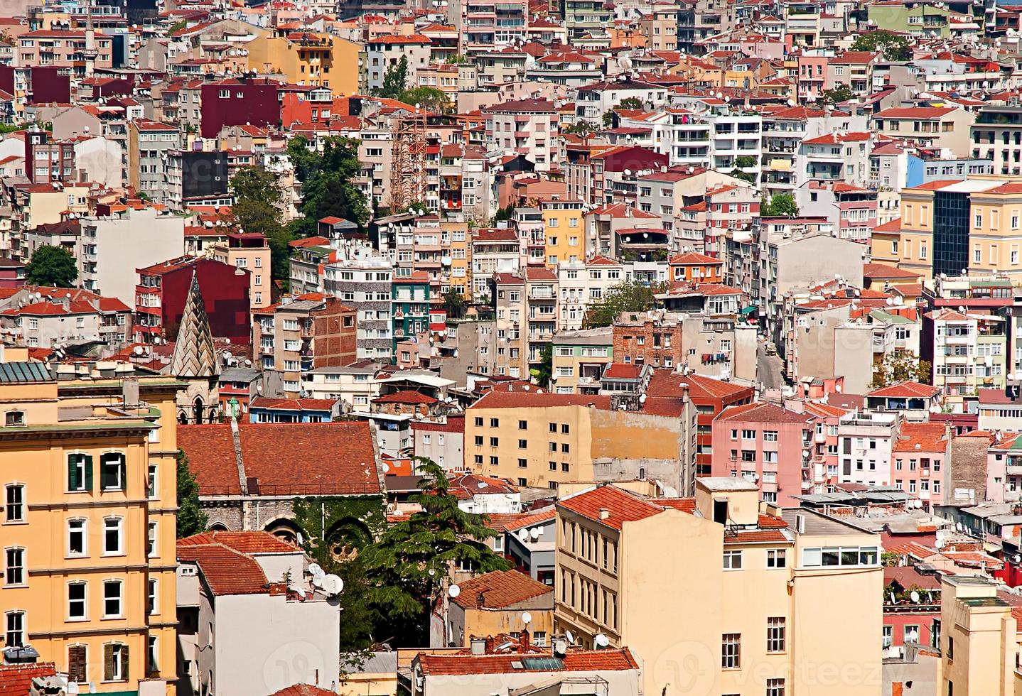 vista dalla torre di galata a istanbul, turchia foto