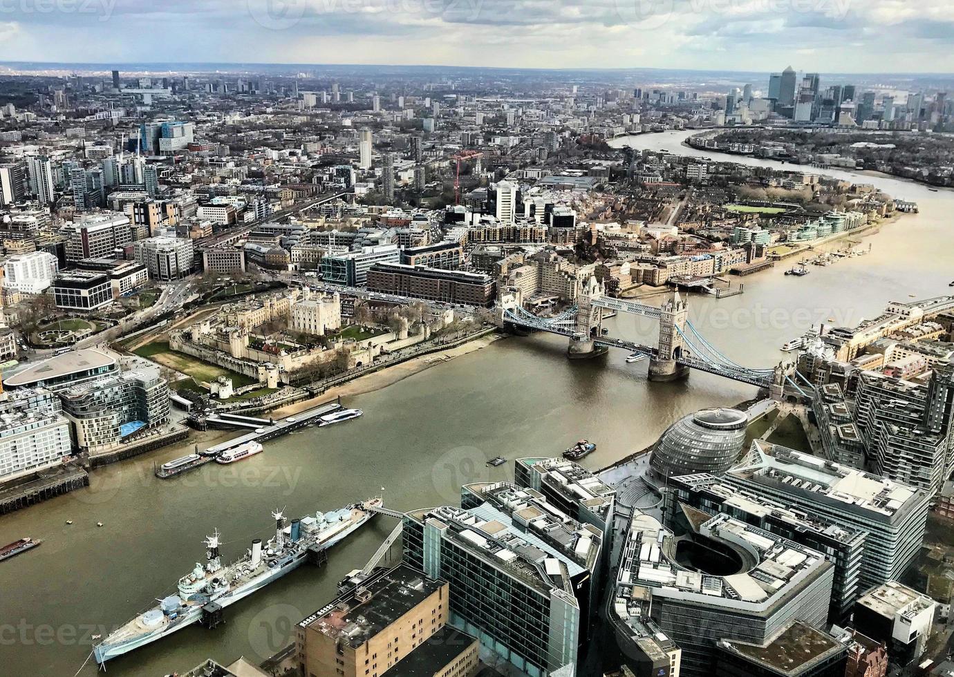 una veduta aerea di londra foto