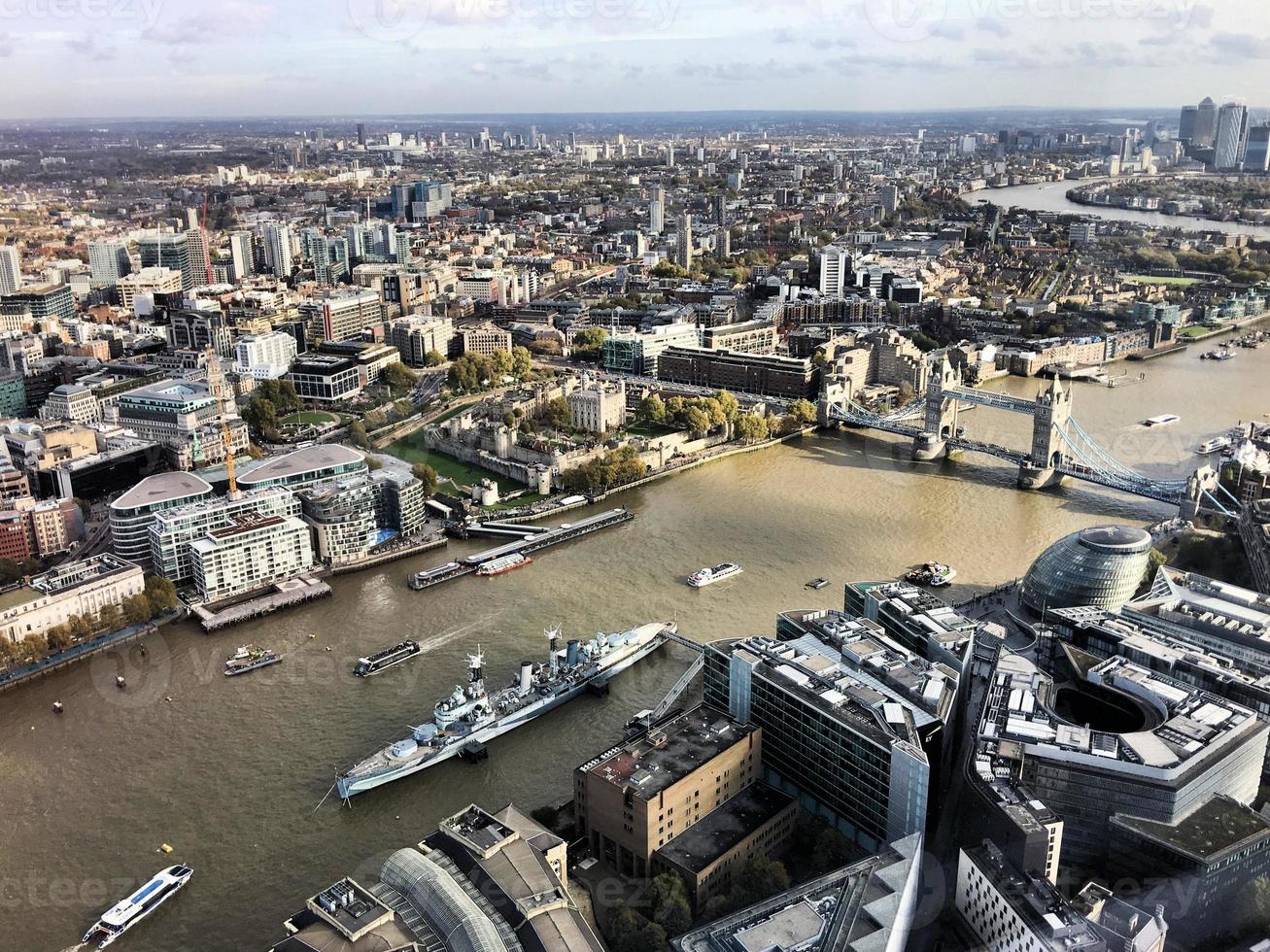 una veduta aerea di londra foto