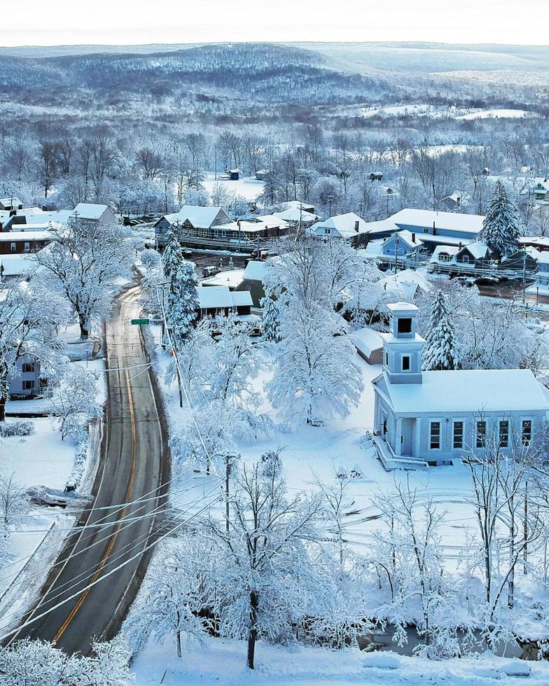 foto aerea del drone di Washingtonville, New York