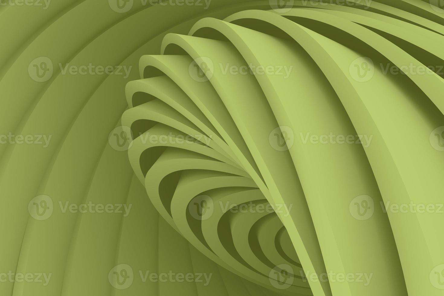 sfondo di rendering 3d di forma contorta dinamica verde chiaro foto