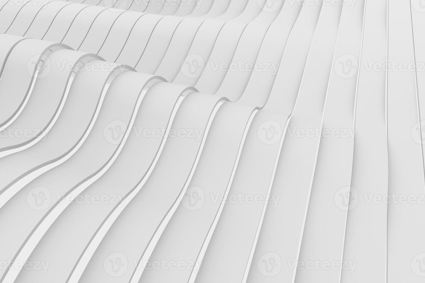 sfondo di pieghe argento bianco con onde e linee di volume. illustrazione 3d isometrica astratta foto