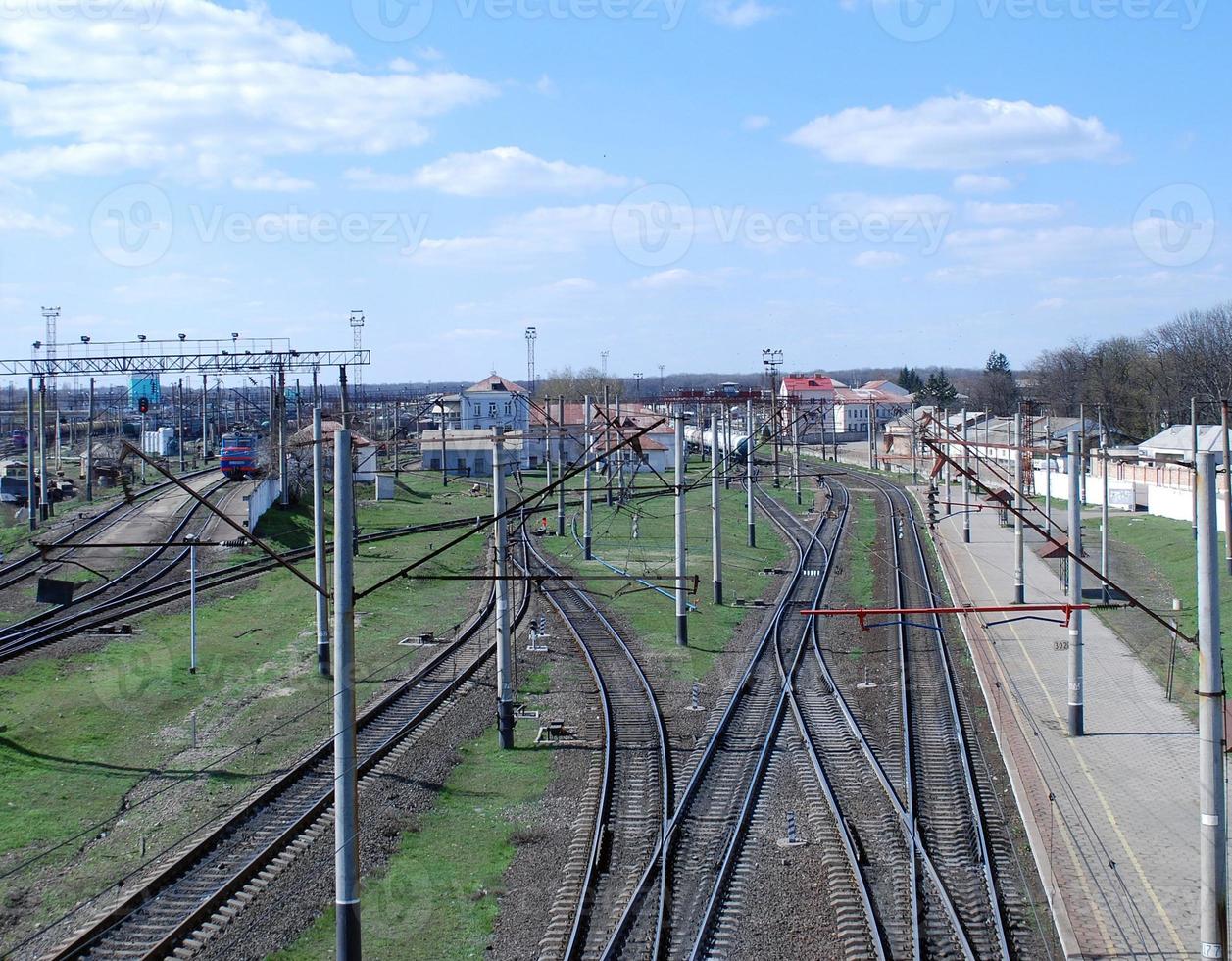 binari ferroviari freccia carriera aziendale foto