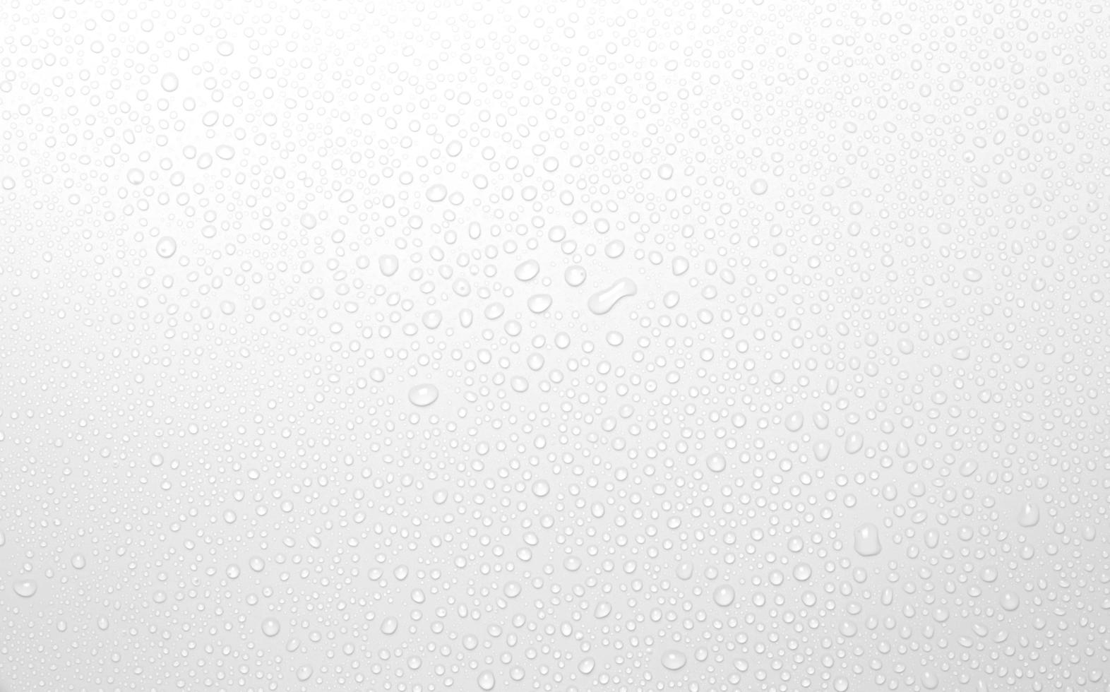 il concetto di gocce d'acqua su uno sfondo bianco foto
