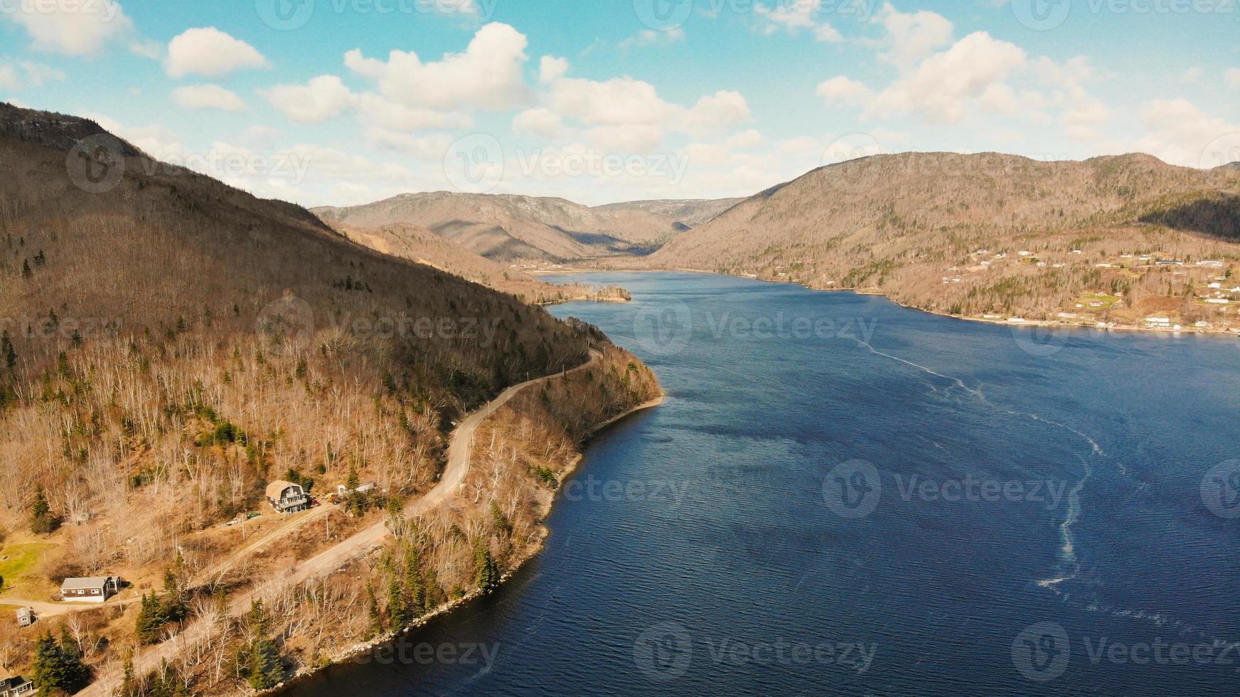 la catena montuosa di cape breton vista da victoria, nova scotia foto