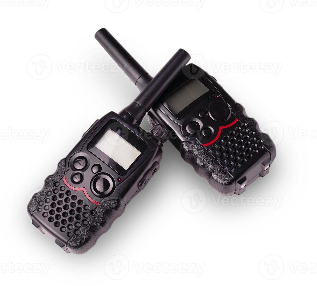 due antenne walkie-talkie nere foto