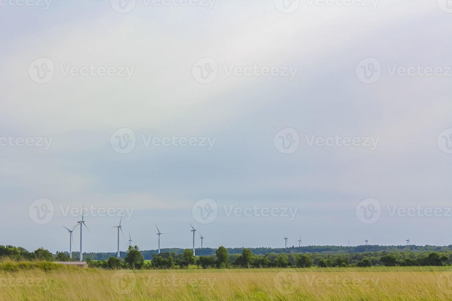 nord tedesco campo agricolo turbine eoliche natura paesaggio panorama germania. foto