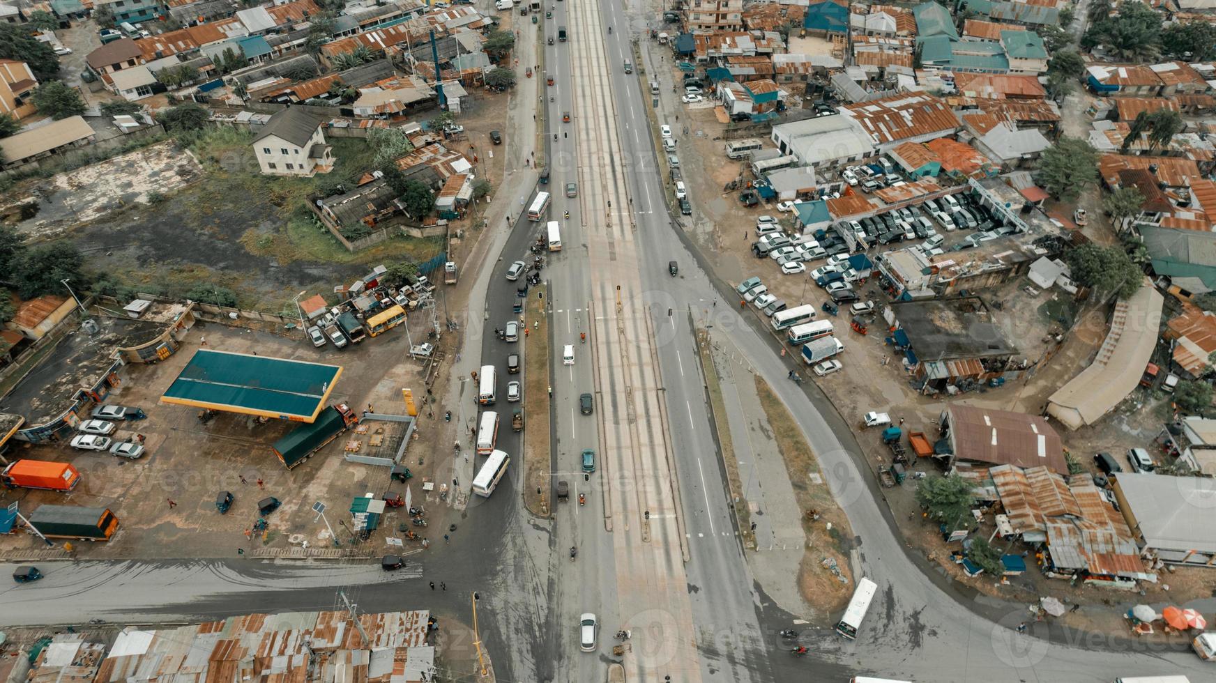 veduta aerea della zona industriale di dar es salaam foto