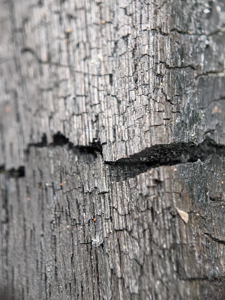 primo piano, struttura di legno che brucia, carbone foto