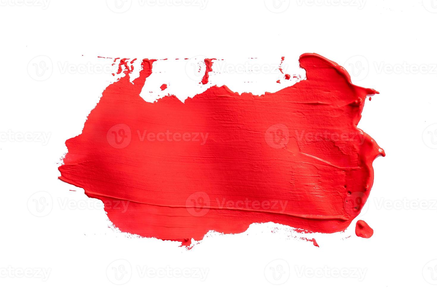 pennello rosso isolato su sfondo bianco foto