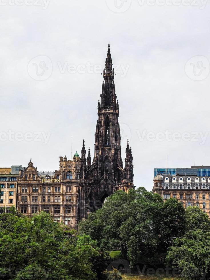 hdr walter scott monumento a edimburgo foto