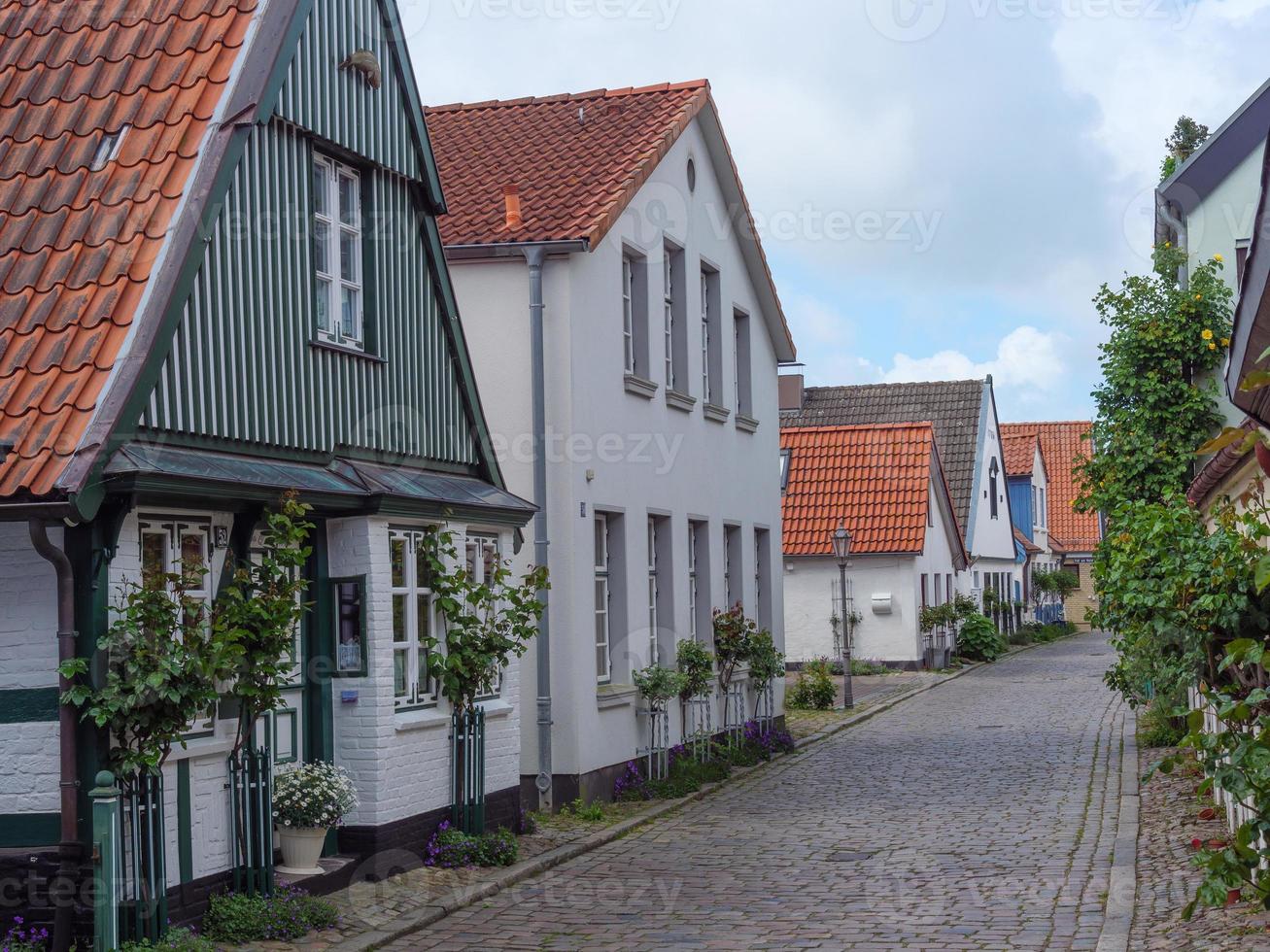 schleswig città con il villaggio di leccio foto