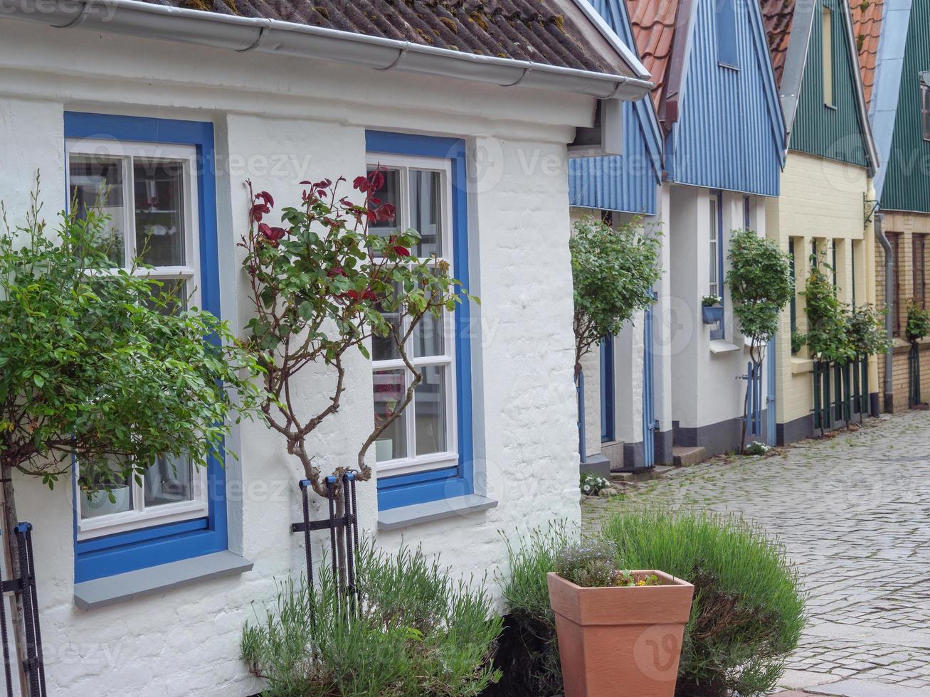 schleswig città con il villaggio di leccio foto