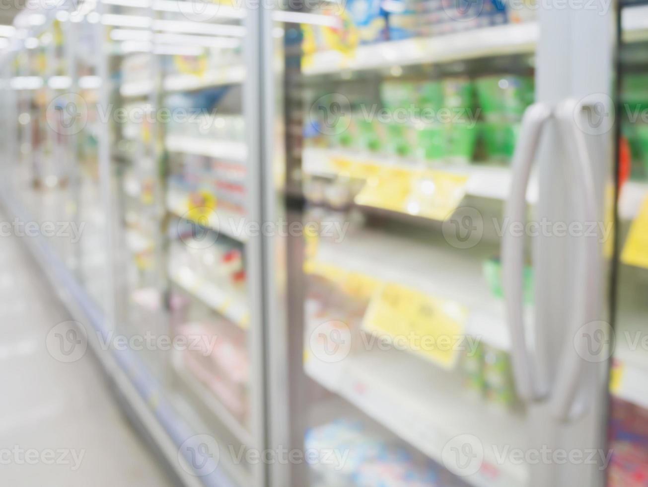 frigoriferi del supermercato, congelatore del supermercato nel supermercato foto
