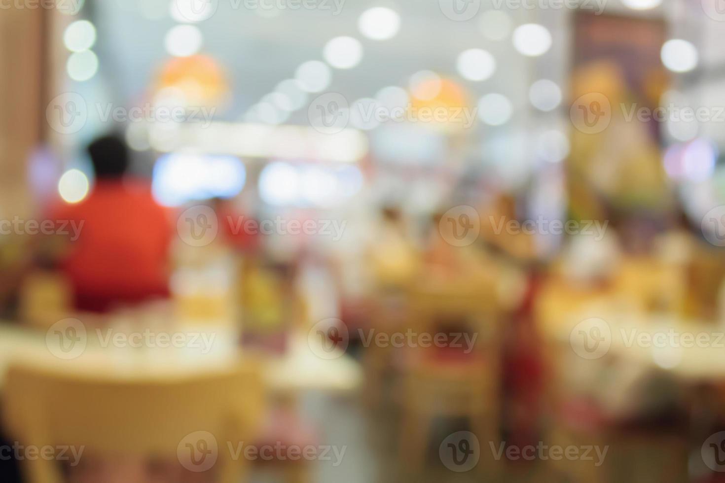 sfocatura ristorante caffetteria con bokeh astratto foto