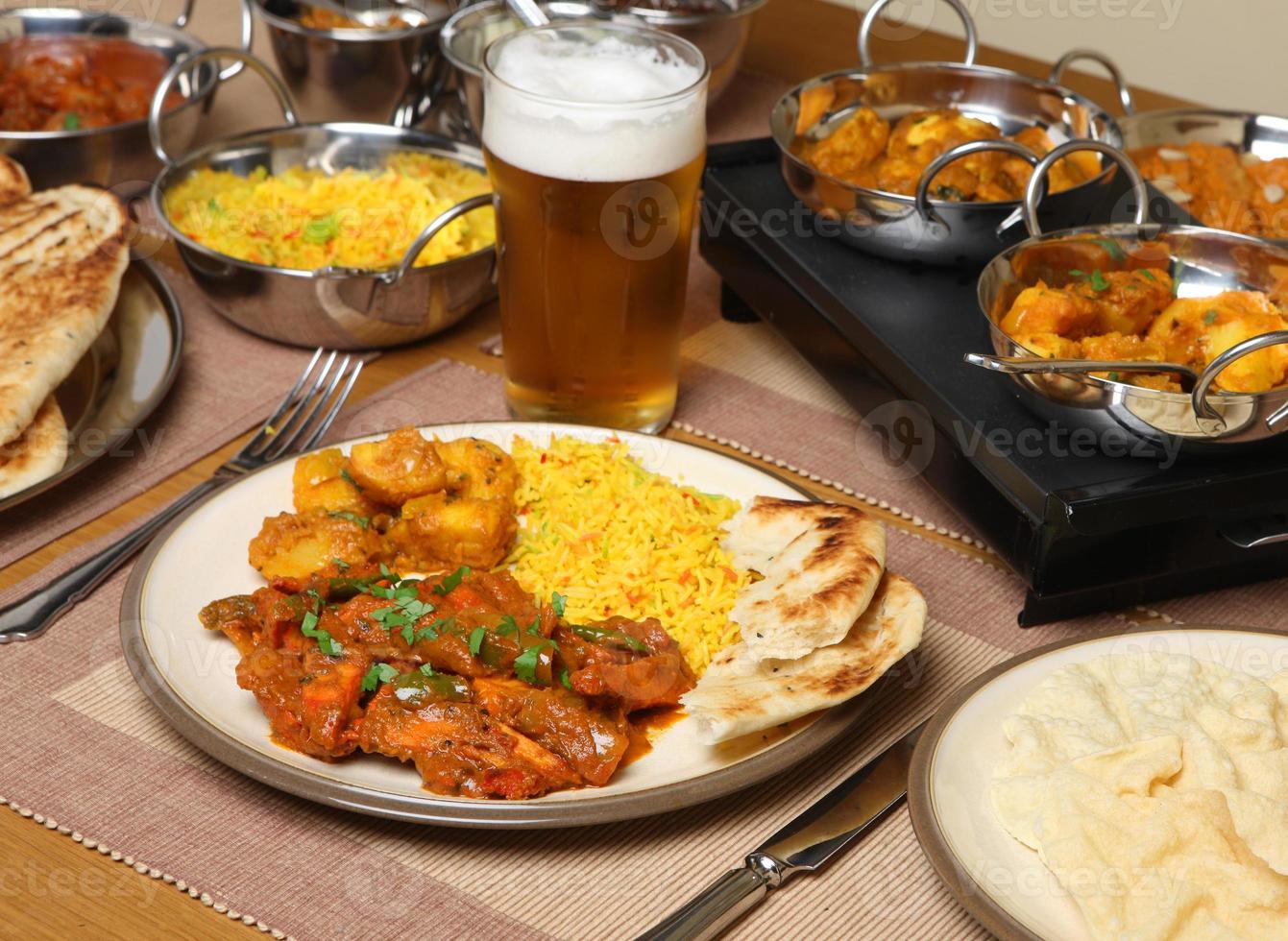 pasto al curry indiano foto