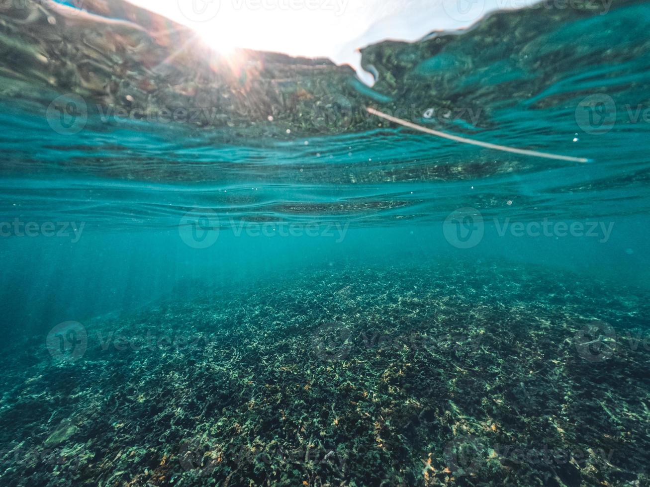 sott'acqua sulla spiaggia dell'isola foto