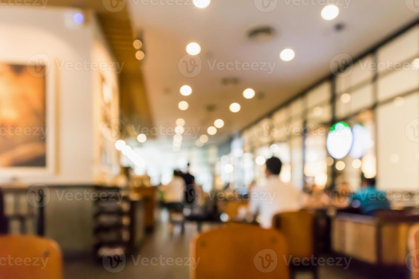 ristorante caffetteria o caffetteria interna con persone astratto sfocato sfocato sfondo foto