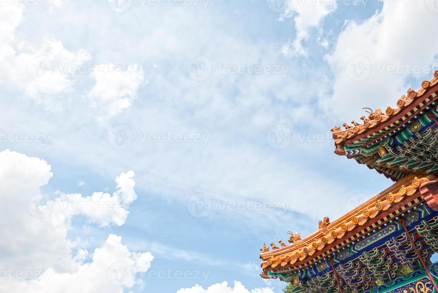 tetto del tempio cinese foto
