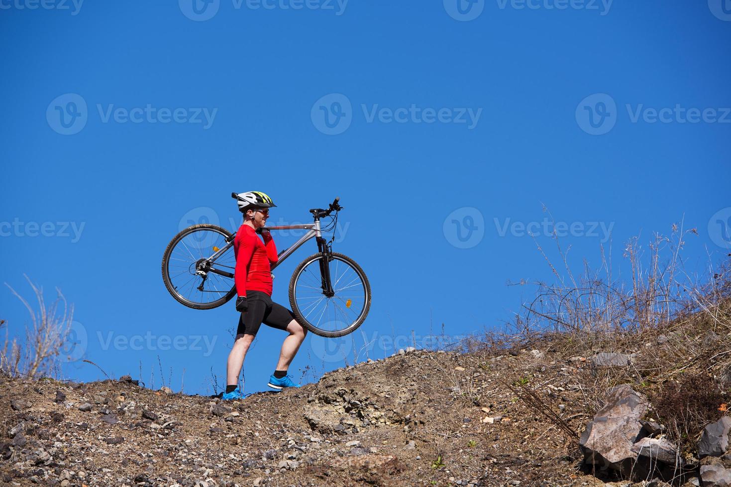 ciclista di mountain bike foto
