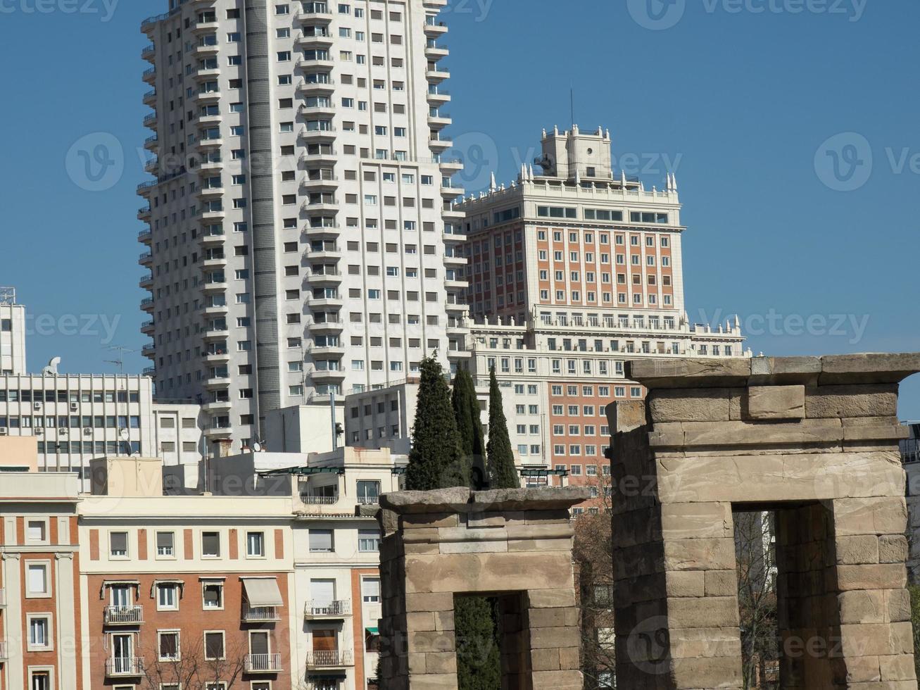 la città di madrid in spagna foto