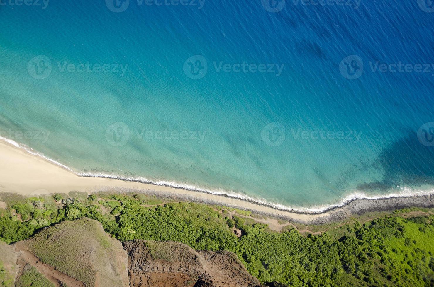 sentiero del Kalalau, Kauai, Hawaii, veduta aerea foto