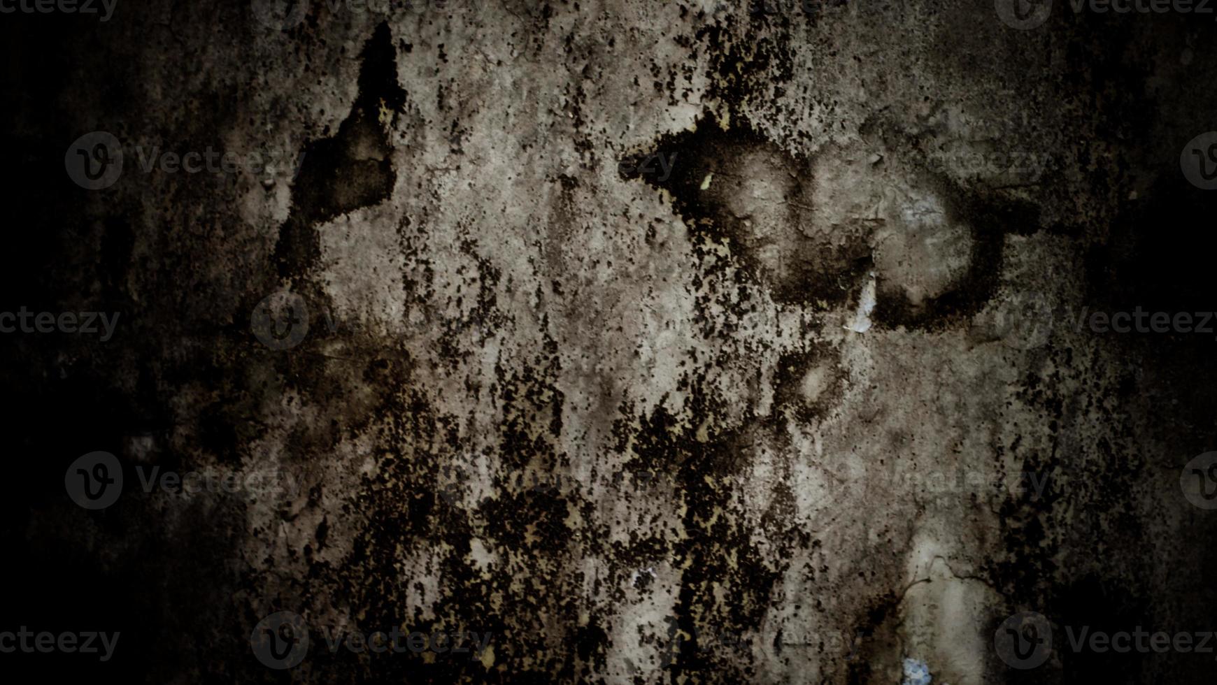 sfondo scuro e spaventoso. muro di cemento nero scuro, trama di cemento di sfondo spaventoso di halloween foto