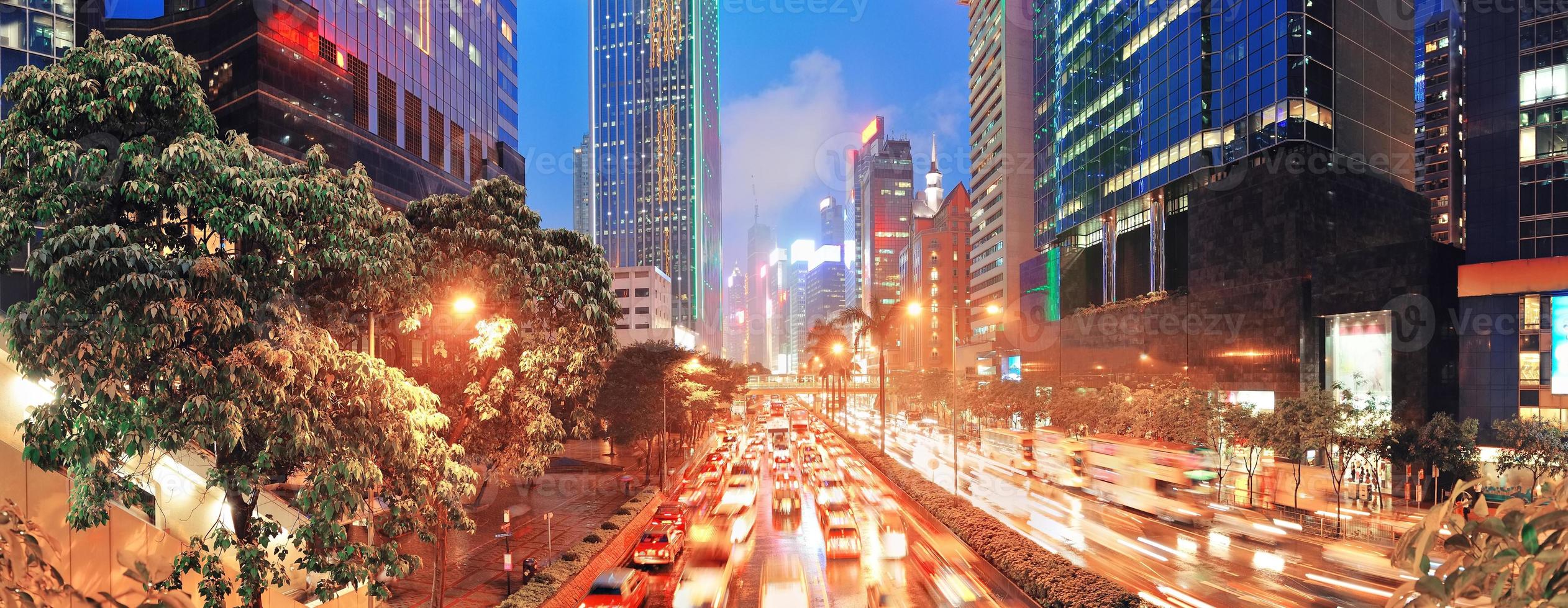 vista sulla strada di hong kong foto