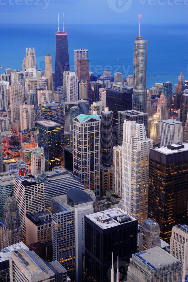 veduta aerea di Chicago foto