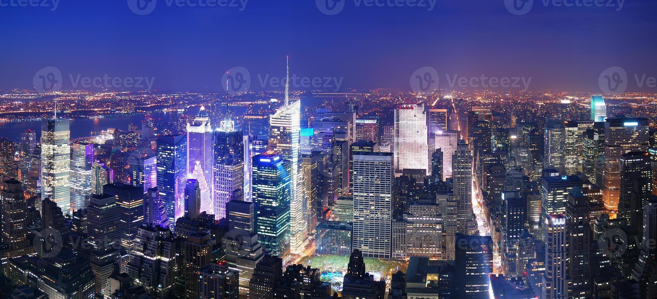 vista aerea dell'orizzonte di New York City Times Square foto