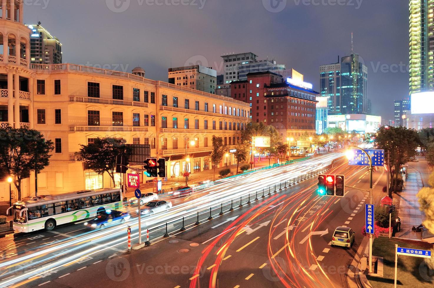 vista sulla strada di Shanghai foto