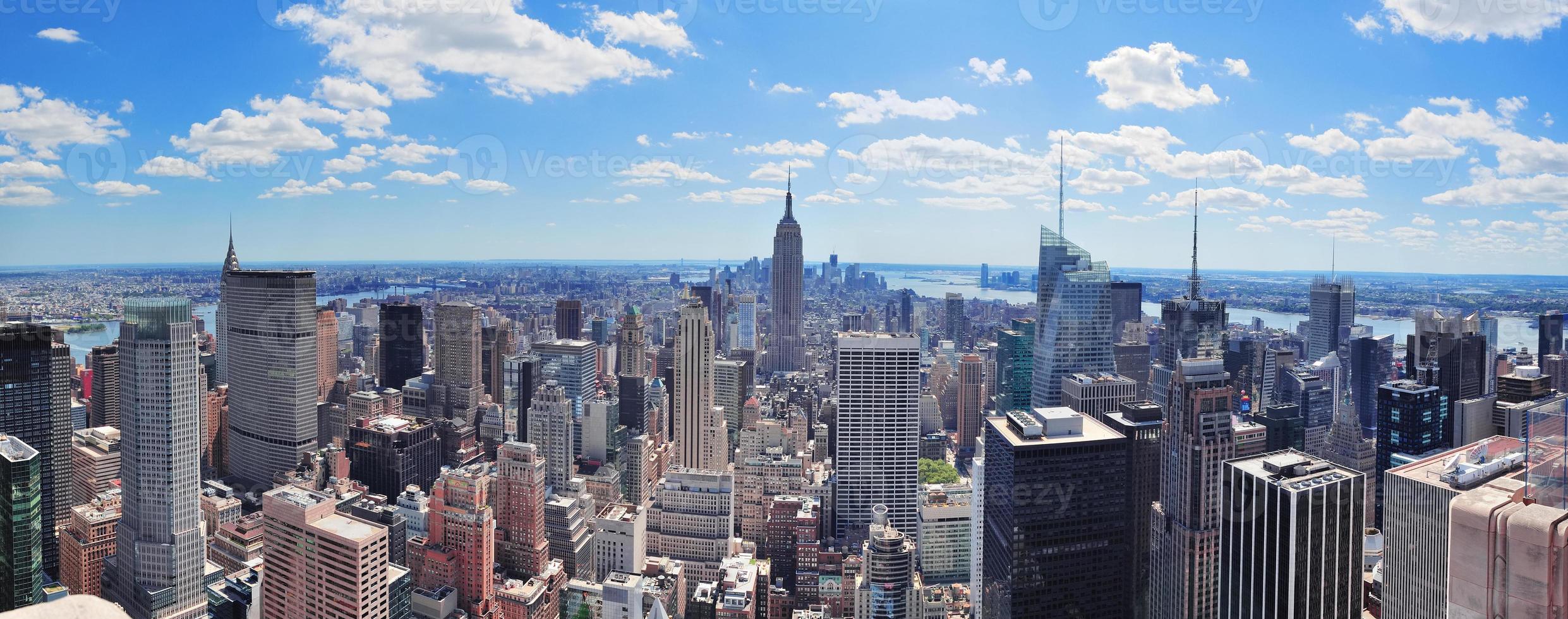 panorama di New York City Manhattan foto