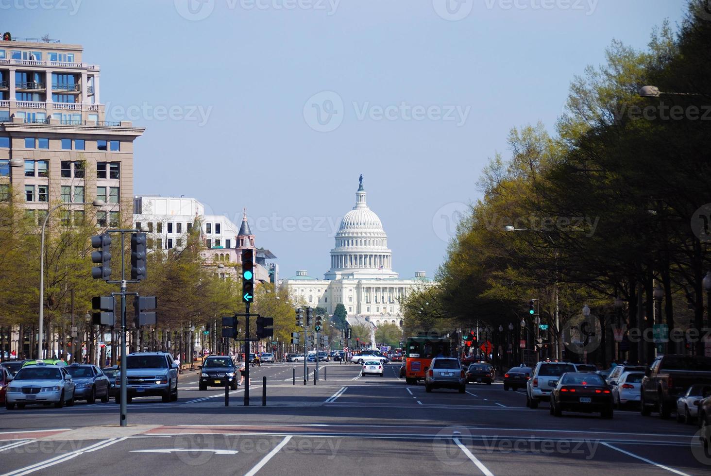 vista sulla strada di Washington DC foto