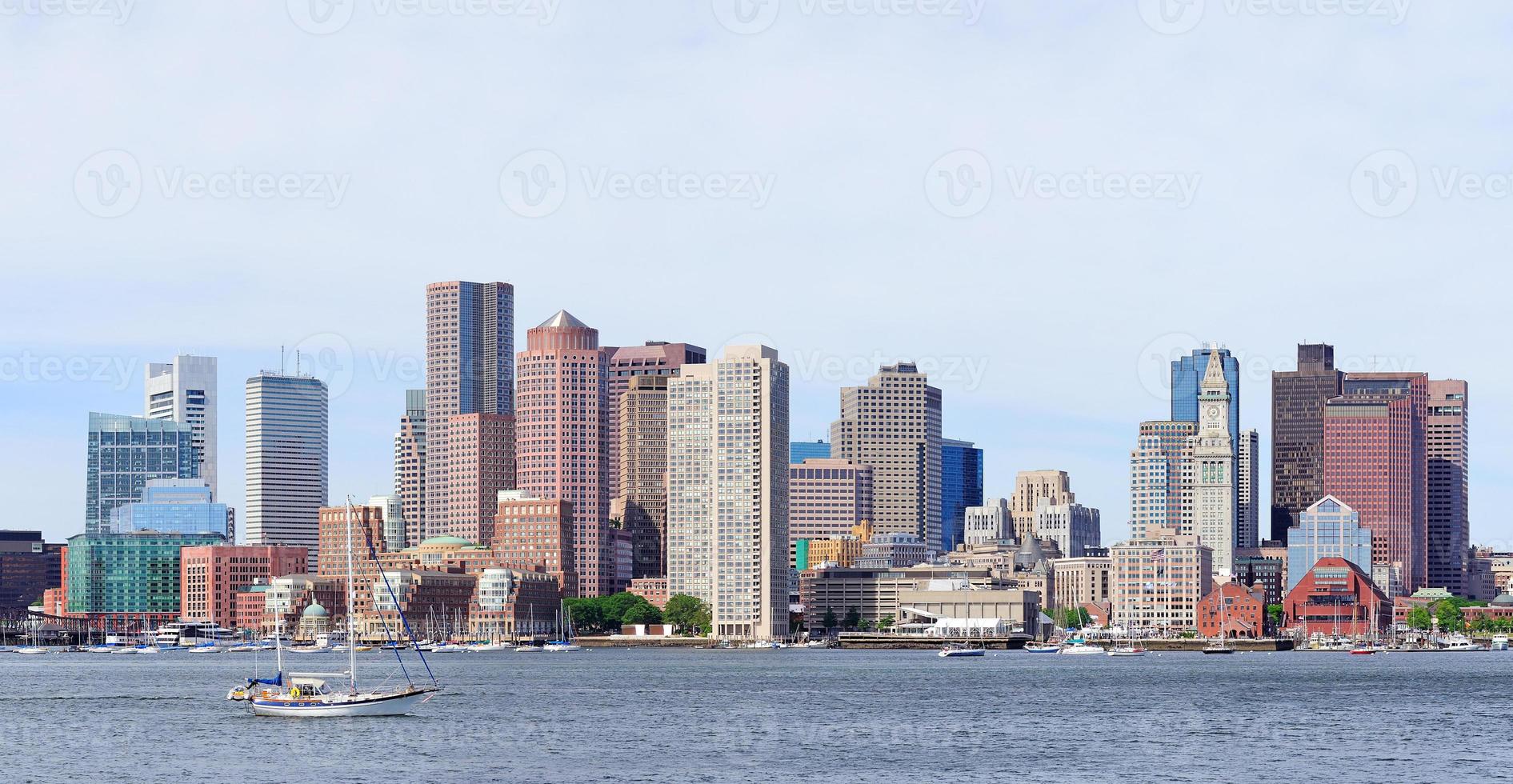 vista del centro di Boston foto